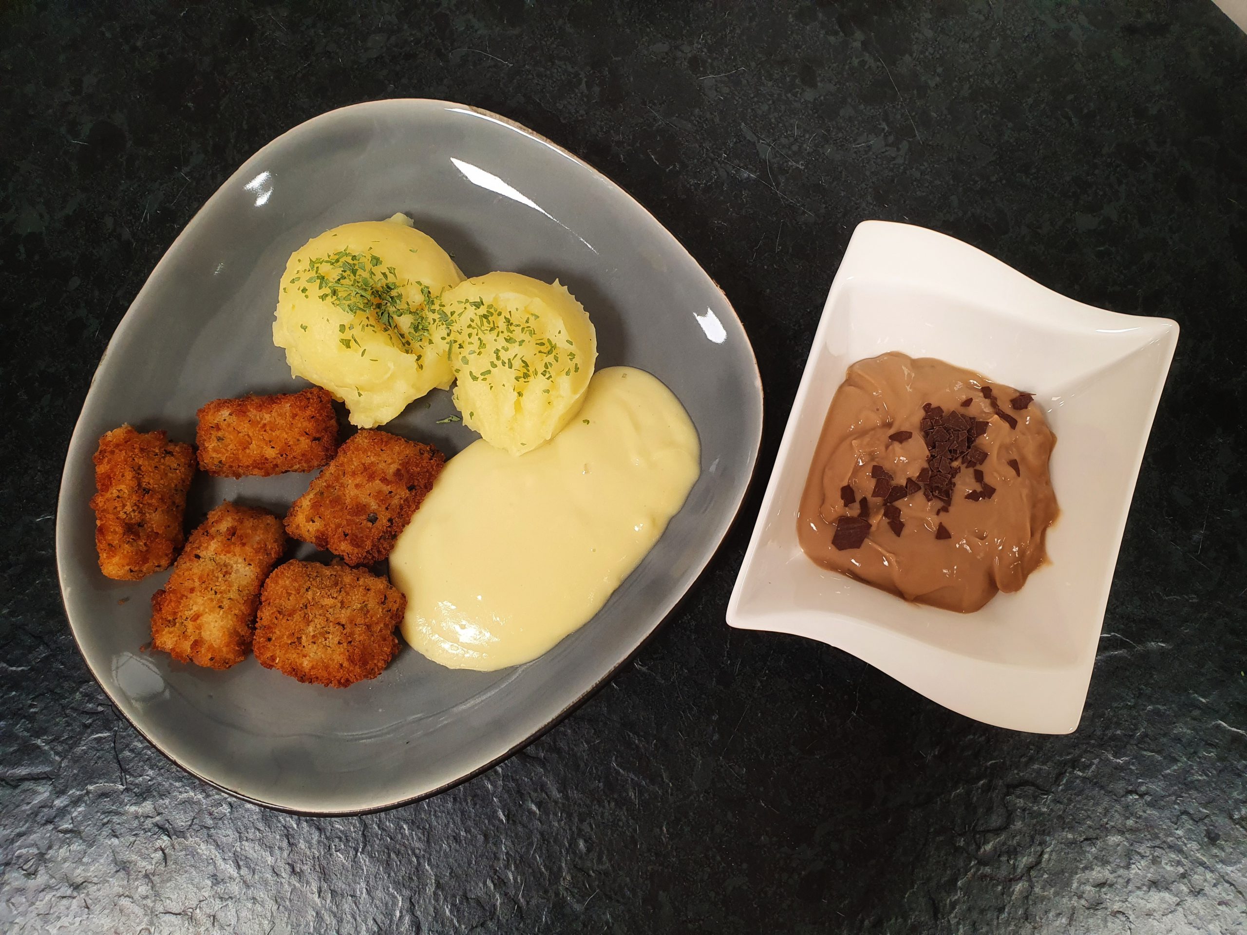 Fischnuggets, Senfsoße